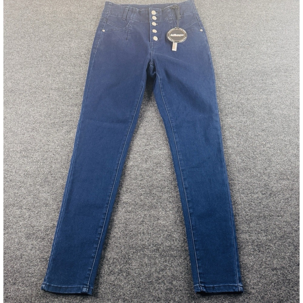 DOLLHOUSE Christina High Rise Curvy Jeans Blue Womens 9/10 (28"x29") NWT